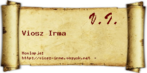 Viosz Irma névjegykártya