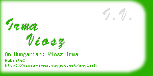 irma viosz business card